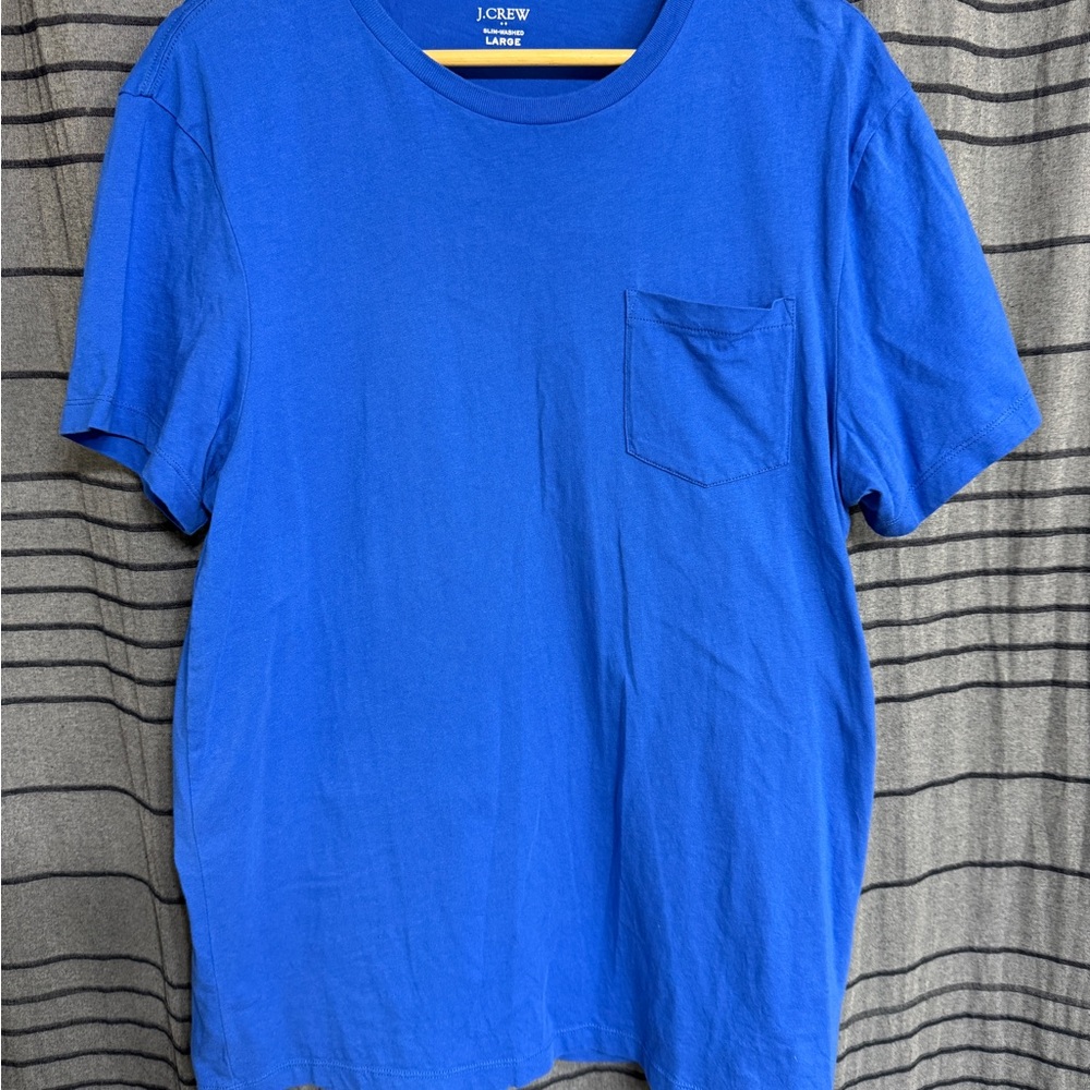 J. Crew Blue Short Sleeve Tee Classic Cotton